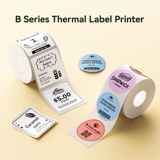 NIIMBOT BPA-Free Degradable Peel-Stick Transparent Thermal Paper Labels for B-Series (b21/b3s) Printers - Direct Print, Leave No Trace Adhesive for Small Businesses, Mason Jar Use