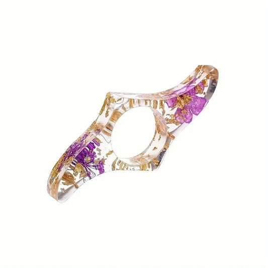 Flower Decor Book Page Holder, 1 Count Light Weight Dried Flower Design Reading Thumb Holder, Reading Accessories for Teachers Students, School Supplies, Gifts for Book Lovers, Bookmark