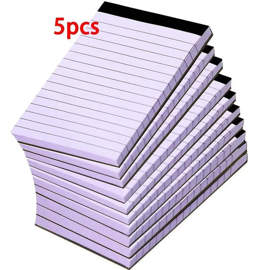 5 Pack Lined Writing Notepads, 30 Sheets Each, 4.92x2.95in, Ideal for School and Office, Back to School Essentials, Essential Supplies, Index Dividers