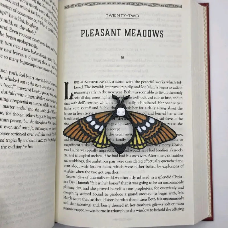 Book Page Holders– Fantasy Reading Accessory for Book Lovers - Dragon Wing, Skull Butterfly, and Village