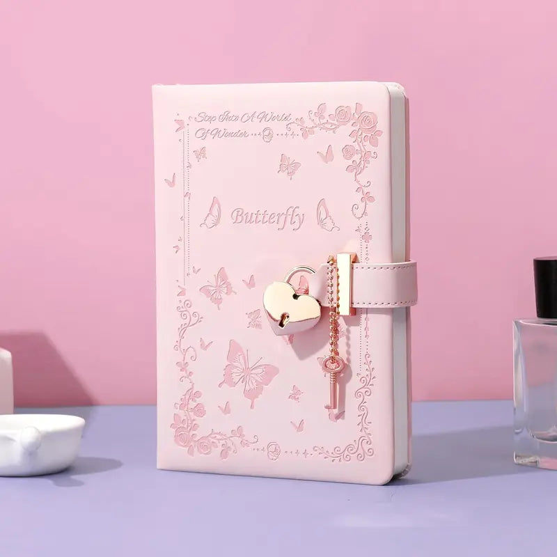 Diary with Lock and Key for Girls Ages 8-12 Journal with Lock for Teen Girls 224 Pages Heart-Shaped Locked Journal for Women,