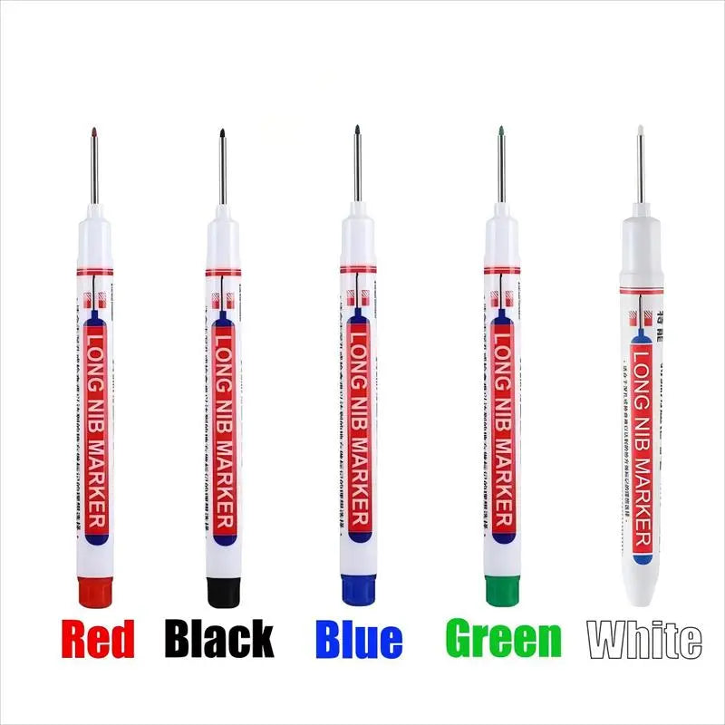 Long Nib Marker, 20mm Tip Quick-Dry Home Improvement Marker with Waterproof Performance, 10-Count (4/5/20-Count Options), Premium Wear-Resistant Plastic, Durable and Versatile Office Stationery for Wood/Wall/Plastic, Precision Woodworking Tool