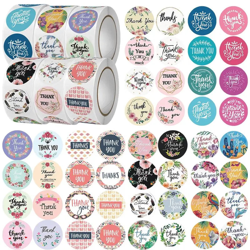 1-Inch Decorative Sealing Stickers Rolls - 3000 Pcs Floral Christmas & Wedding Designs, for Small Business Baking Packaging, Envelope Seals (Home & Festive Party Supplies)