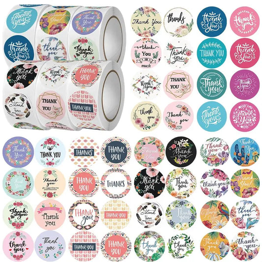 1-Inch Decorative Sealing Stickers Rolls - 3000 Pcs Floral Christmas & Wedding Designs, for Small Business Baking Packaging, Envelope Seals (Home & Festive Party Supplies)