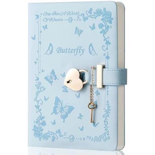 Diary with Lock and Key for Girls Ages 8-12 Journal with Lock for Teen Girls 224 Pages Heart-Shaped Locked Journal for Women,