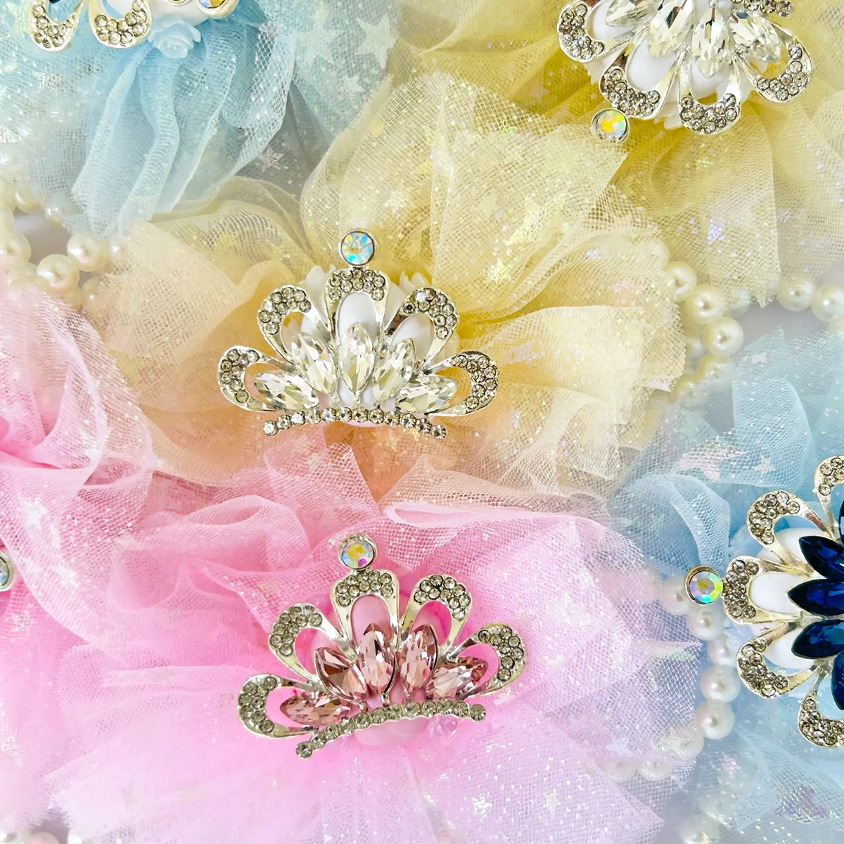 1pcs Innovative Crown Pearl Mesh DIY Jewelry, Perfect Gift for Girly Keychain, Handmade Phone Chains, Keychains, Pen Charms, Indoor Decor, Car Accessories