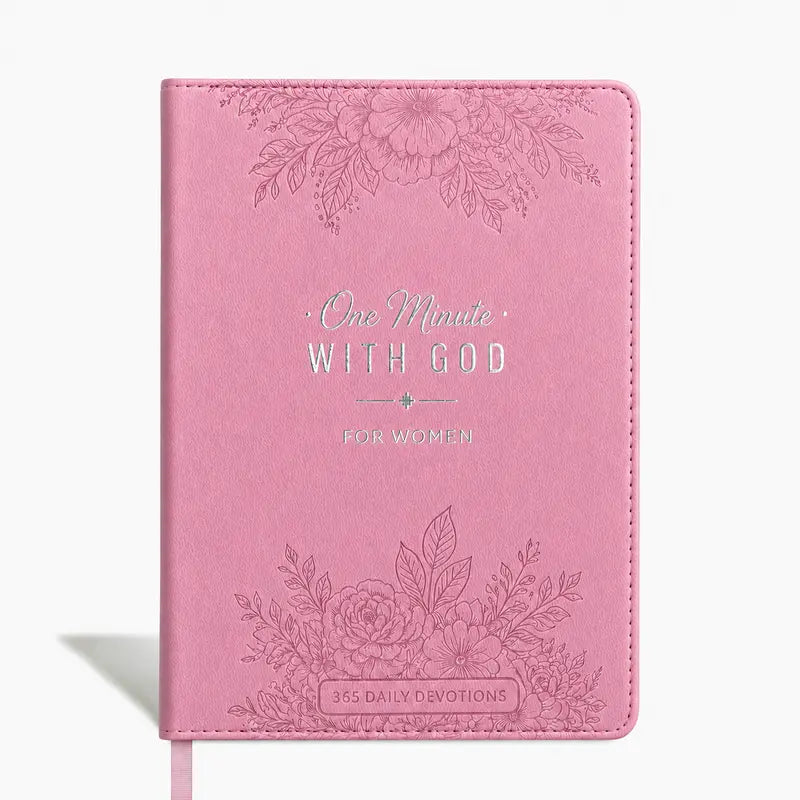 One Minute with God for Women, 365-Day Women’s Study Bible, Full-Color Embossed Faux Leather Hardcover, Daily Devotional Prayer Journal, Bible Study Book, Christmas Gift for Women, Inspirational Bible Verses