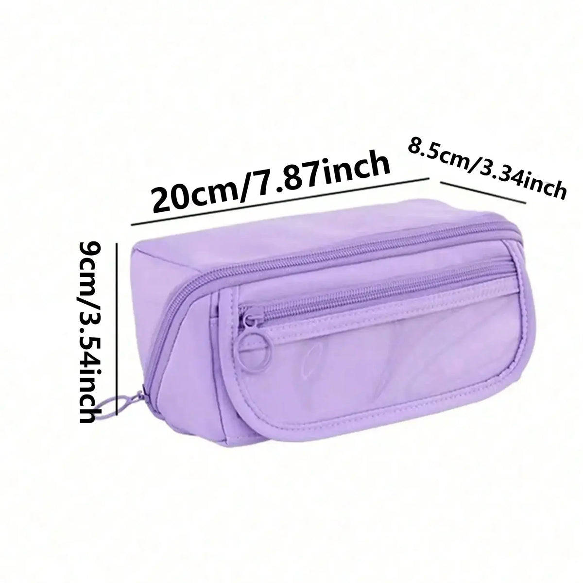 [Large-capacity Multi-functional Pencil Case] Three-layer Simple Large-capacity Pencil Case Stationery Box Version Of Junior High School Students High School Students Multi-functional Pencil Bag Study Tool Office Supplies