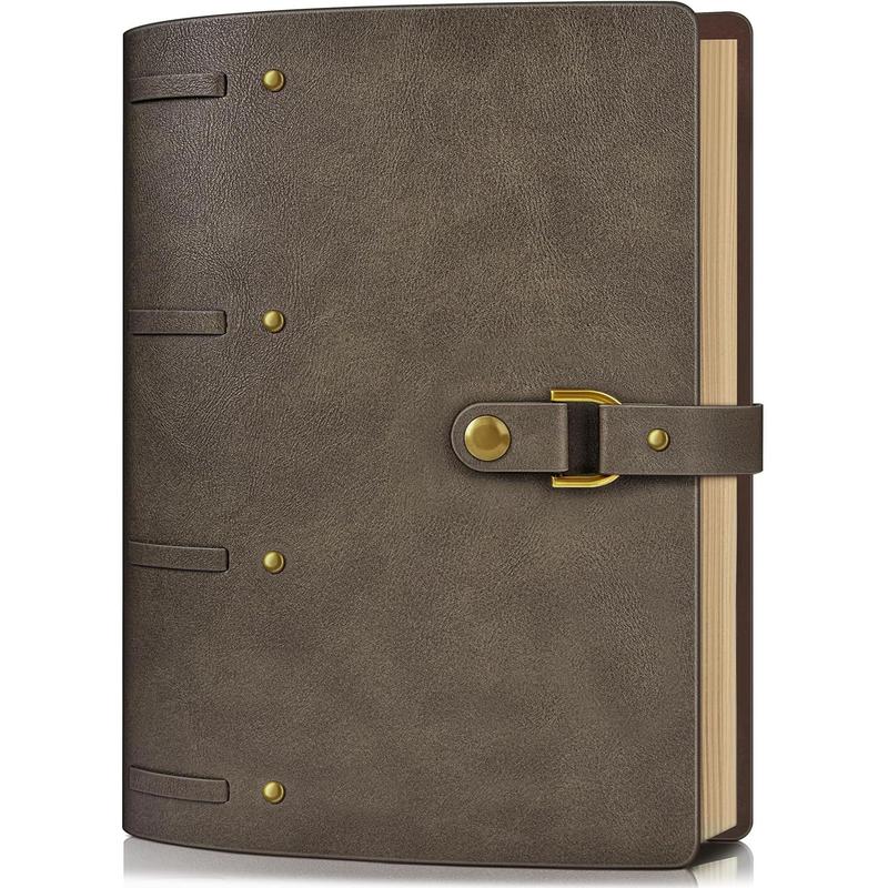 Leather Journal Notebook, A5 Size 6.9 x 9 inches 260 Pages Refillable  Travel Notebook with  Box, 100 GSM Thick Lined Paper Journal Writing Diary Note Taking for Men and Women - Brown