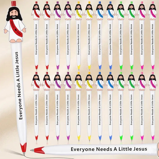24/48Pcs Jesus Loves You Pens Mini Jesus Pens for Student Teacher Classroom Prizes Religious Party Favor Christian Pens for Employee Appreciation Gifts Office Supplies Sunday School Baptism Gifts Goodie Bags Stuffer Thanksgiving Gifts