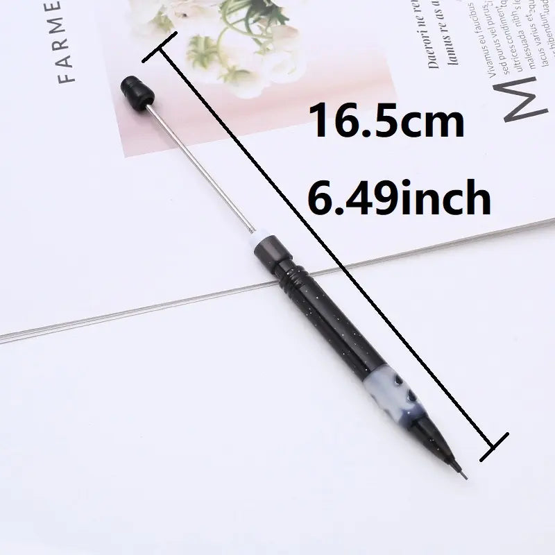 8-Pack DIY Beaded Pencils with Ink, Creative Holiday Stationery, School Supplies, Fashion Writing Office Essentials, Stationery Writing Tools